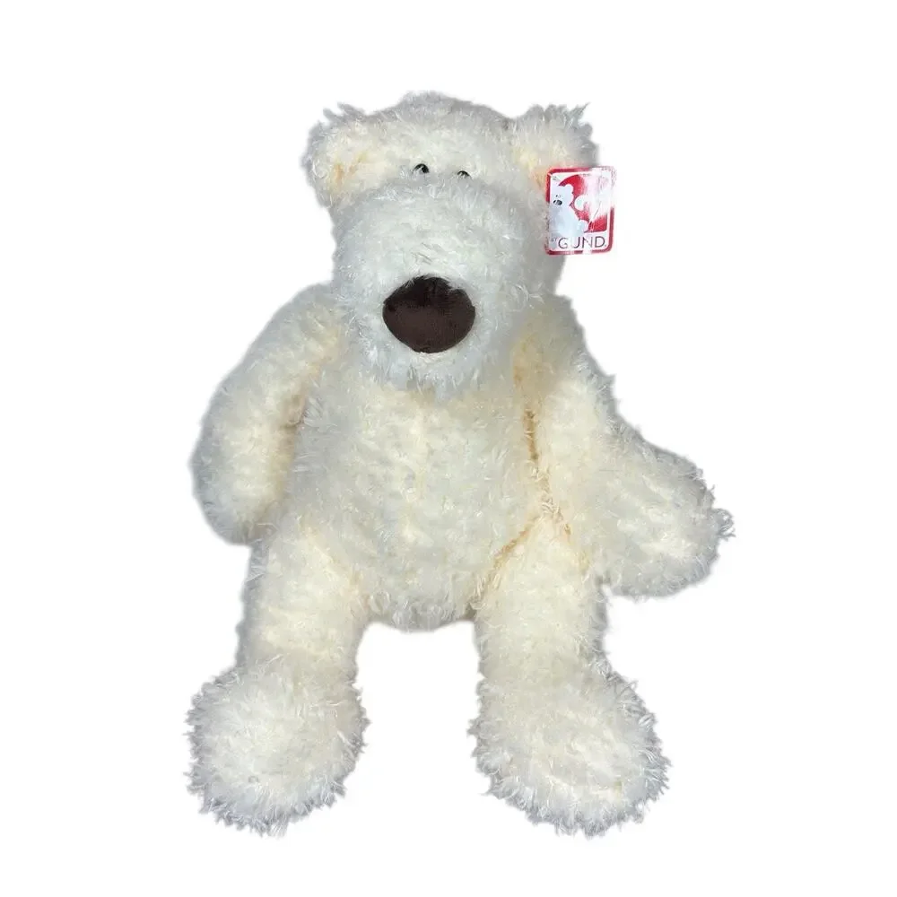 G by‎ Gund Cream Colored Shaggy Fluffy Soft Plush Stuffed Teddy Bear 18